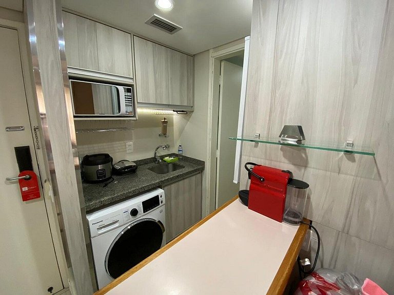 Studio Moema QI Ibirapuera com garagem e serviços