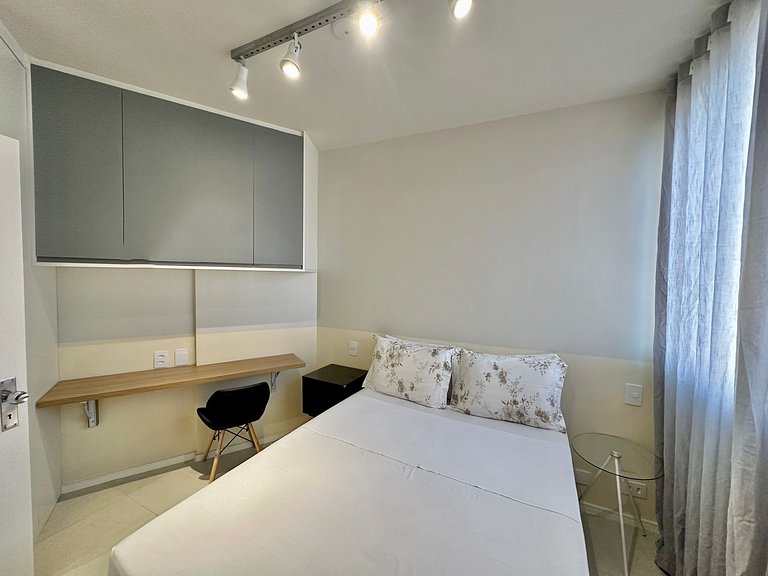 Studio Design com Varanda e Vista a 2 min do Metrô