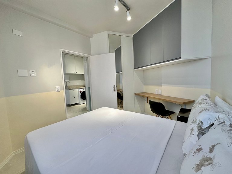 Studio Design com Varanda e Vista a 2 min do Metrô