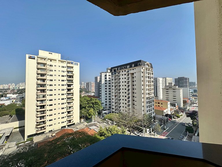 Studio Design com Varanda e Vista a 2 min do Metrô