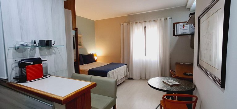 Studio Moema QI Ibirapuera com garagem e serviços