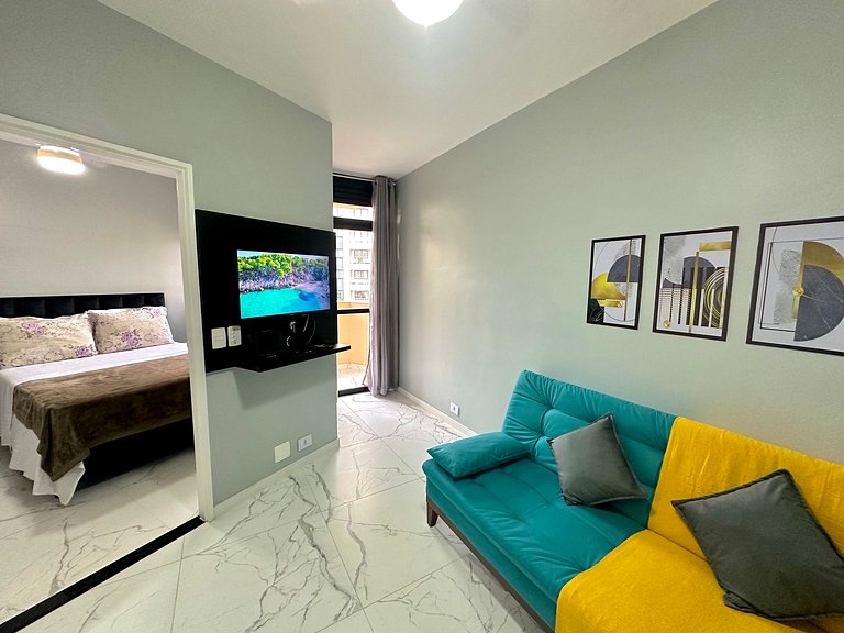 Moema Studium reformado c/ garagem Internet Expo