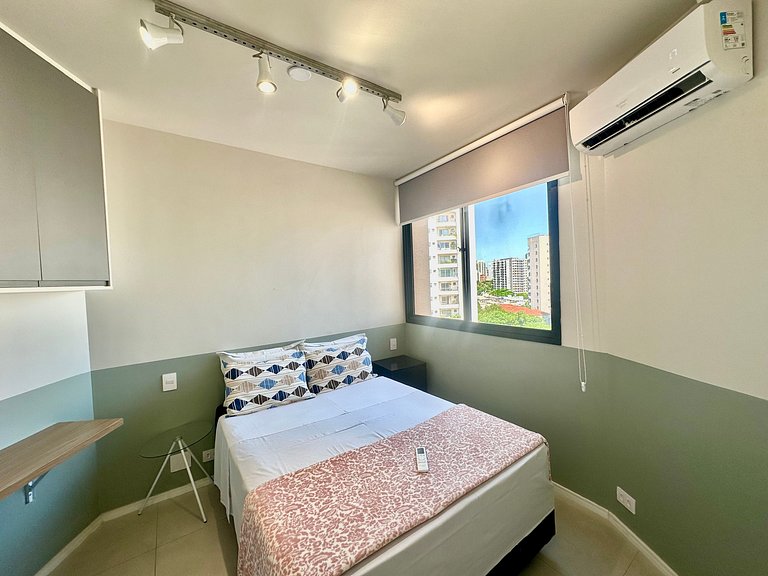 Studio Design com Varanda e Vista a 2 min do Metrô