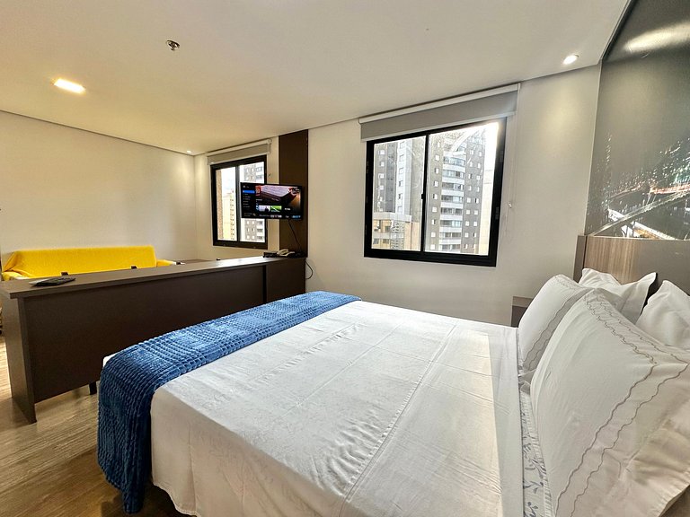 Luxo e Conforto 2 Suítes Times Square Jamaris 100