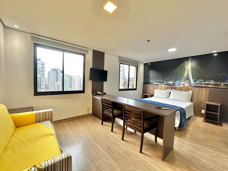 Luxo e Conforto 2 Suítes Times Square Jamaris 100