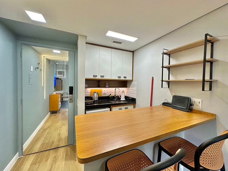 Flat sofisticado em Moema a 5 min. estação metrô e vaga de g