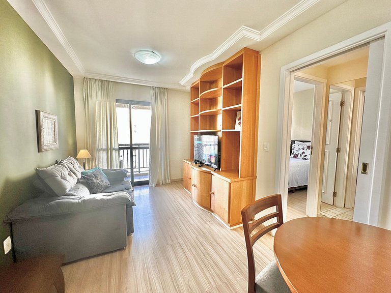 O Melhor de Moema: Flat Mobiliado com Vaga - UH 93