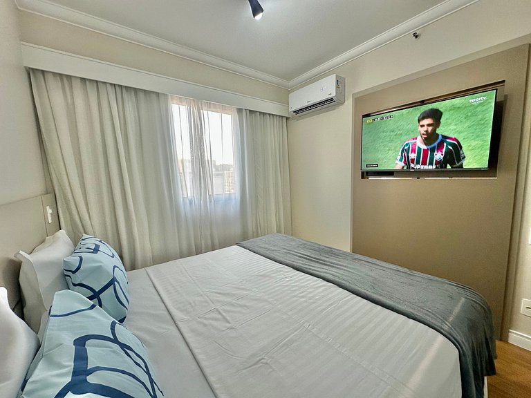 Flat Conforto Andar Alto c/ Varanda | The Palace