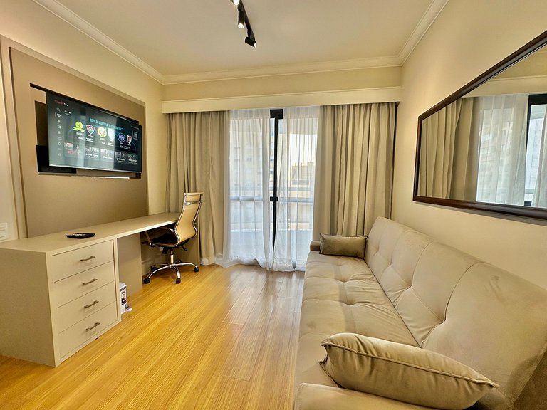 Flat Conforto Andar Alto c/ Varanda | The Palace