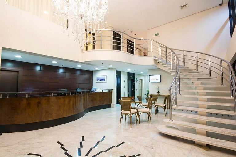 Flat Conforto Andar Alto c/ Varanda | The Palace