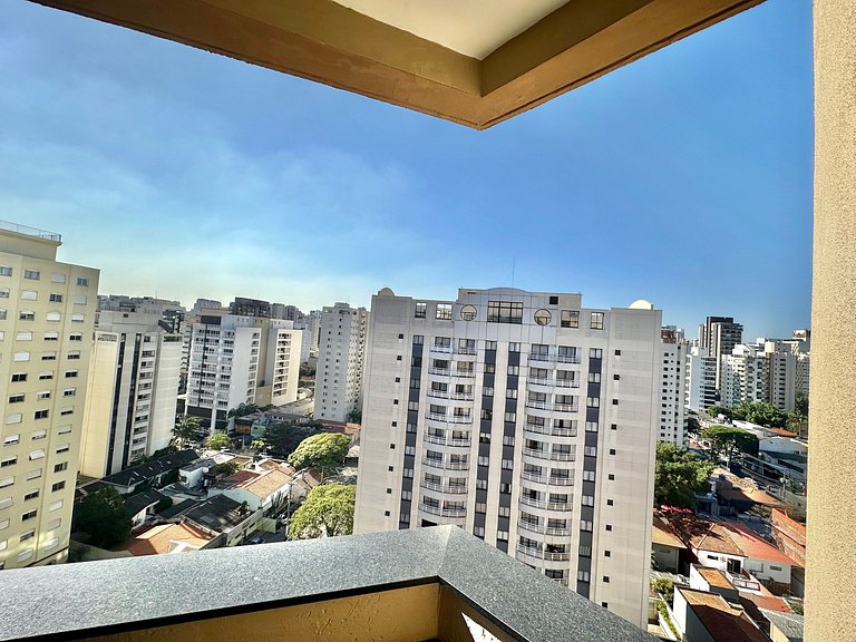 Studio c/ Sacada e 2 Ar-Cond. Vaga, 5min do Metrô