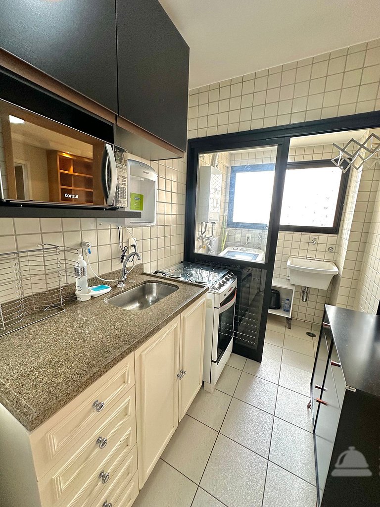 Flat luxo, Janela Antirruído, Garagem, serviços