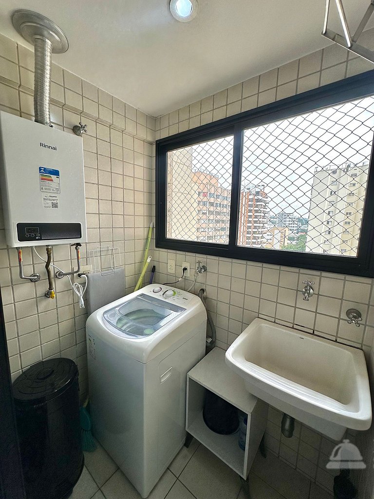 Flat luxo, Janela Antirruído, Garagem, serviços