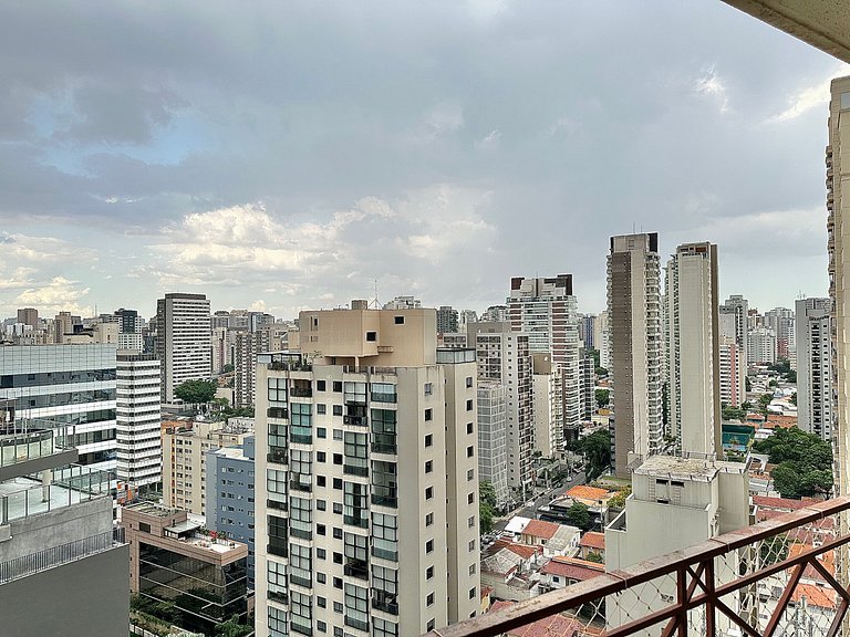 Flat Andar Alto Vila Olímpia 2Qts Garagem e Wi-Fi