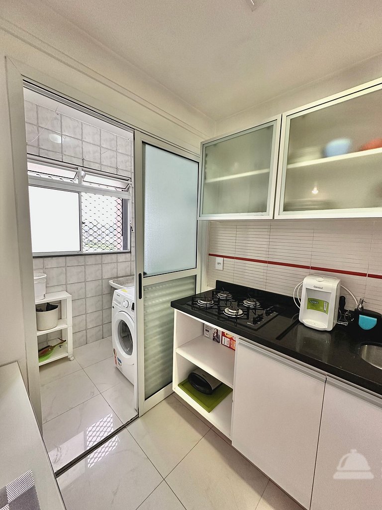 Flat Berrini 2 quartos, 2 suítes, estacionamento gratuito