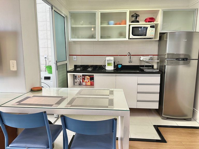 Flat Berrini 2 quartos, 2 suítes, estacionamento gratuito