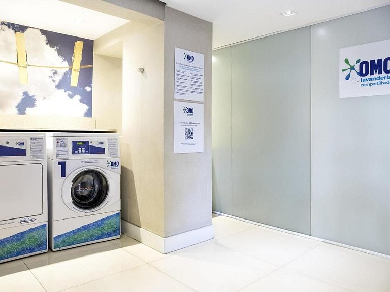 Flat Berrini 2 quartos, 2 suítes, estacionamento gratuito