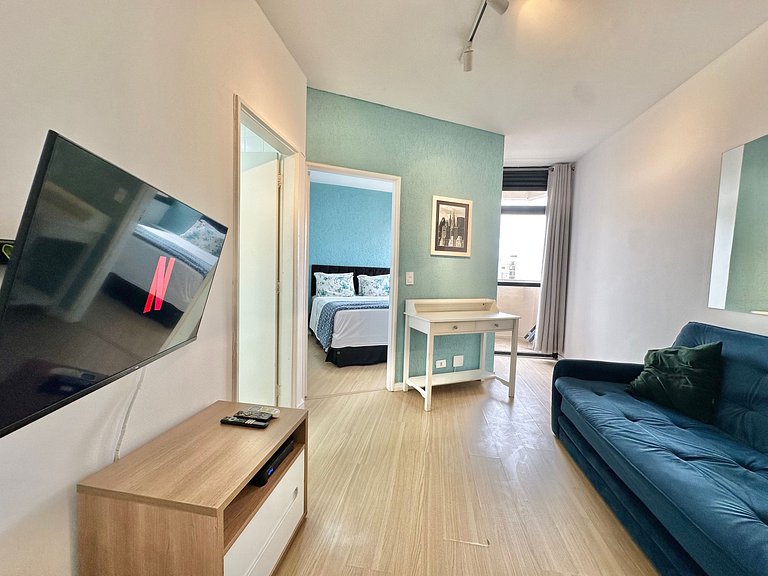 Studio internet rápida garagem ar condicionado