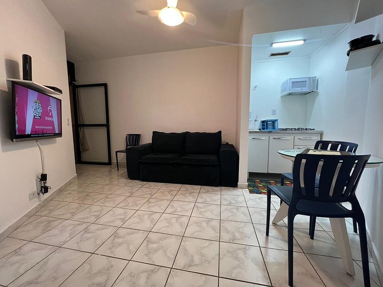 Estúdio Moema, vaga de garagem, internet e sacada